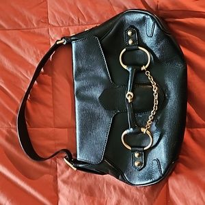 Gucci Horsebit Shoulder Bag- Black